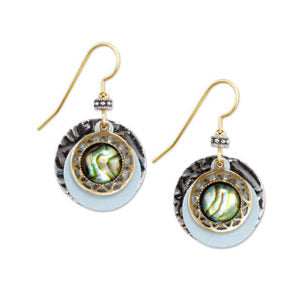 Silver Forest Round with Ornate From Earrings