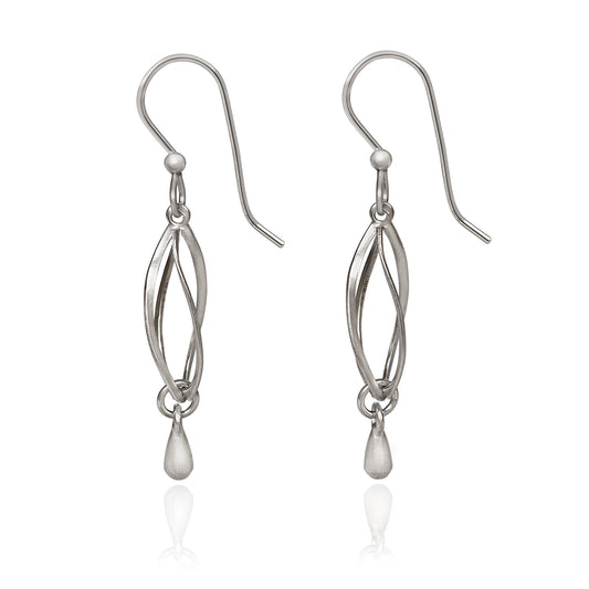 Silver Forest Earring Silver Twisted Dangle