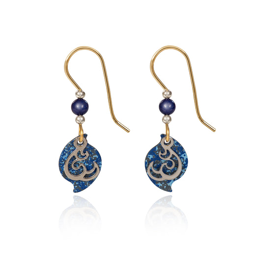 Silver Forest Earring Blue Wave Dangle