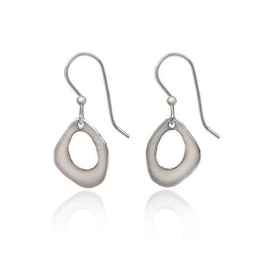 Silver Forest Earring Flat Steel Dangle