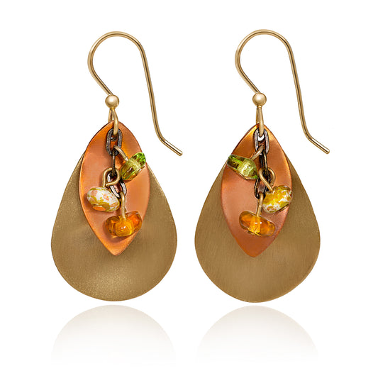 Silver Forest Layered Shapes with Drops and Beads