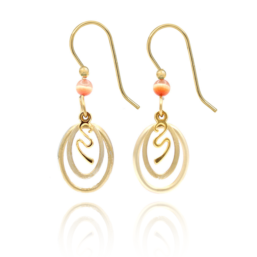 Silver Forest Gold Squiggles in Ovals