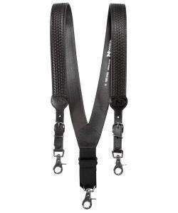 Nocona Leather Gallus Suspenders Tooled Chocolate