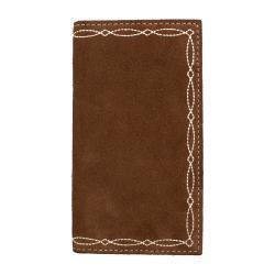 Nocona Rodeo Wallet Boot Stitch Roughout Chocolate