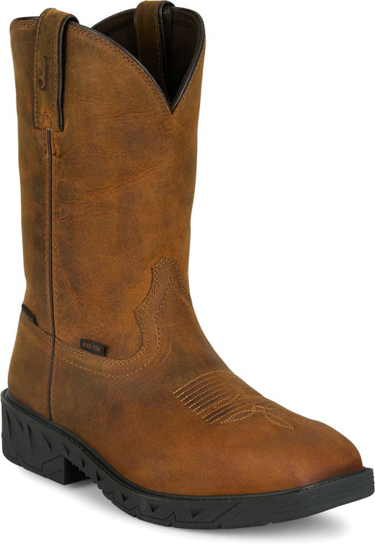 Justin Trencher Brown Water Buffalo Waterproof