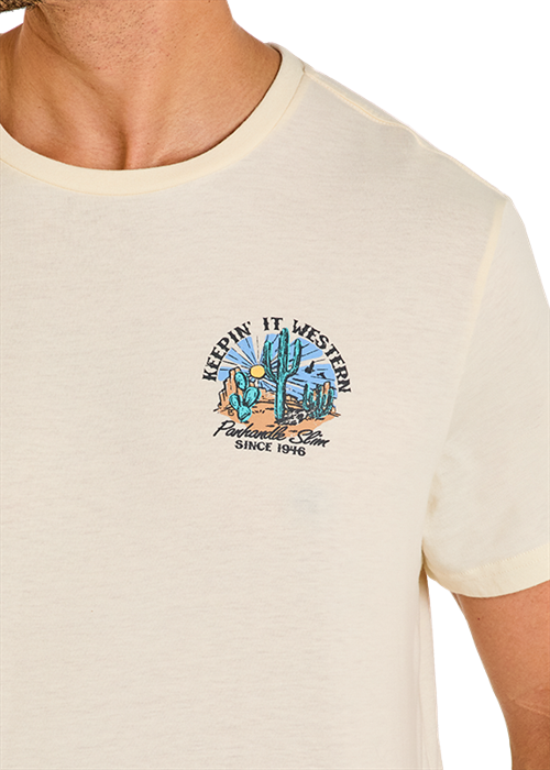 Panhandle Slim Keepin' It Western Tee Cream