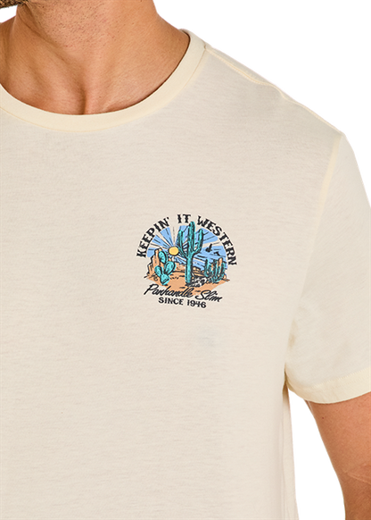 Panhandle Slim Keepin' It Western Tee Cream