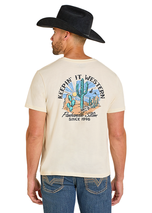 Panhandle Slim Keepin' It Western Tee Cream