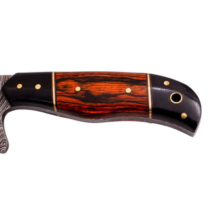 Red Deer 9" Full tang Damascus Hunting Knife