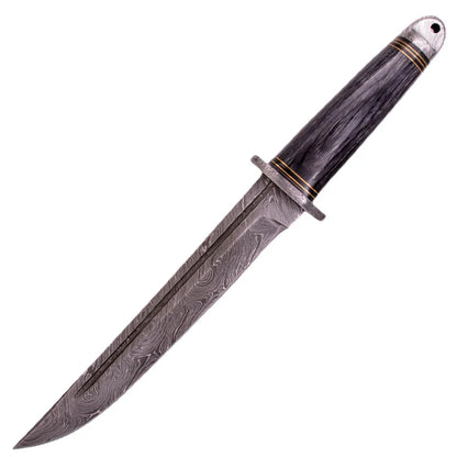 Red Deer Large Damascus Hunting Knife