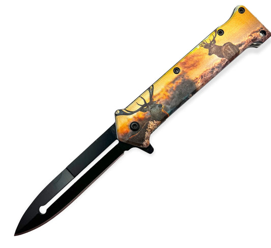 Tiger USA Deer Scene Knife