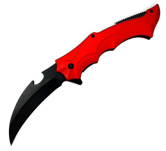 Tiger USA Red Rounded Flip Knife