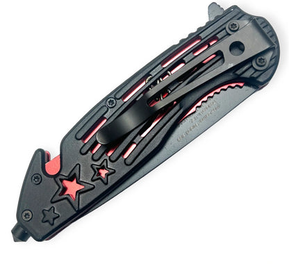 Tiger USA Stars Knife Red