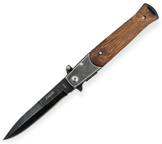 Tiger USA Stiletto Wood Grain Handle