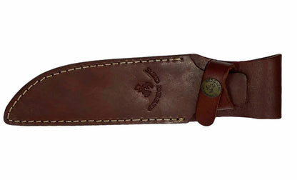 Red Deer Damascus Hunting Knife Burl Wood Handle
