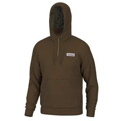 Local Boy Quarter Zip Hoodie Brown