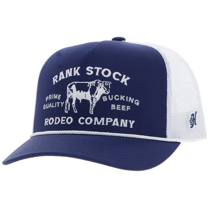 Hooey Rank Stock Navy/White