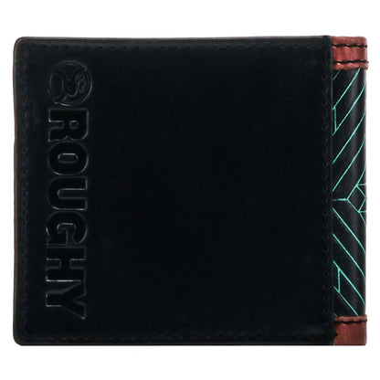 Hooey Turquoise Aztec Embossed Bifold Wallet