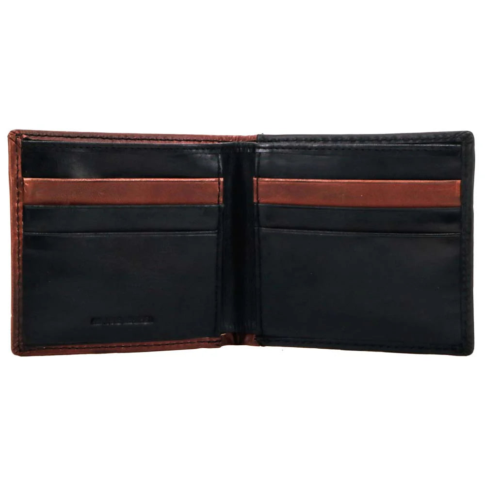 Hooey Turquoise Aztec Embossed Bifold Wallet