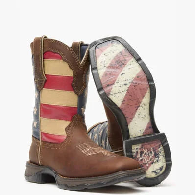 Durango Rebel American Flag Square Toe