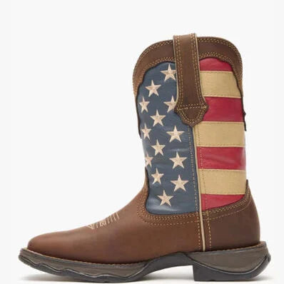 Durango Rebel American Flag Square Toe