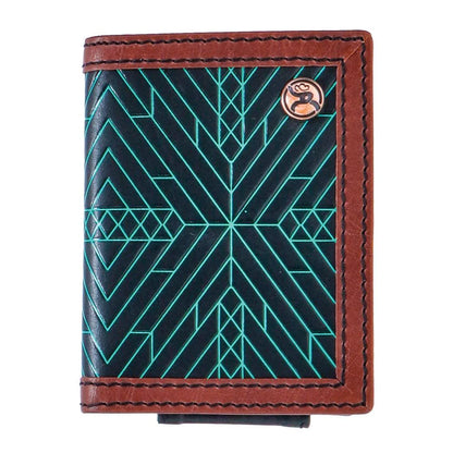 Hooey Turquoise/Black Aztec Bifold Wallet