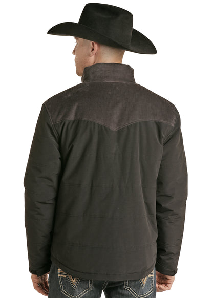 Panhandle Nylon/Corduroy Coat Black/Brown