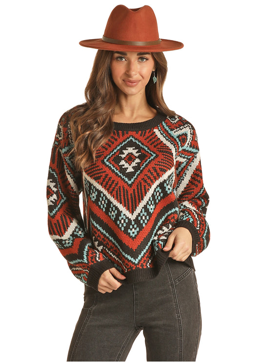 Panhandle Cabin Cozy Sweater Multi Print