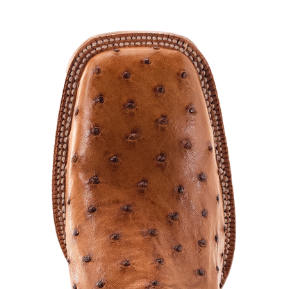 R Watson Antique Saddle Bruciato Ostrich / Laguna