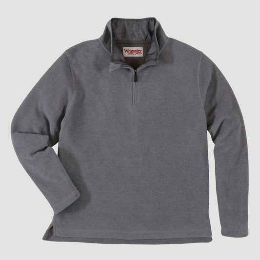 Wrangler 1/4 Zip Fleece Pullover Quiet Shade Heather