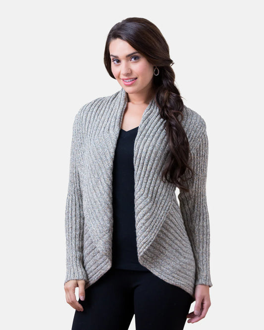 Simply Natural Round Sweater Melange Tan