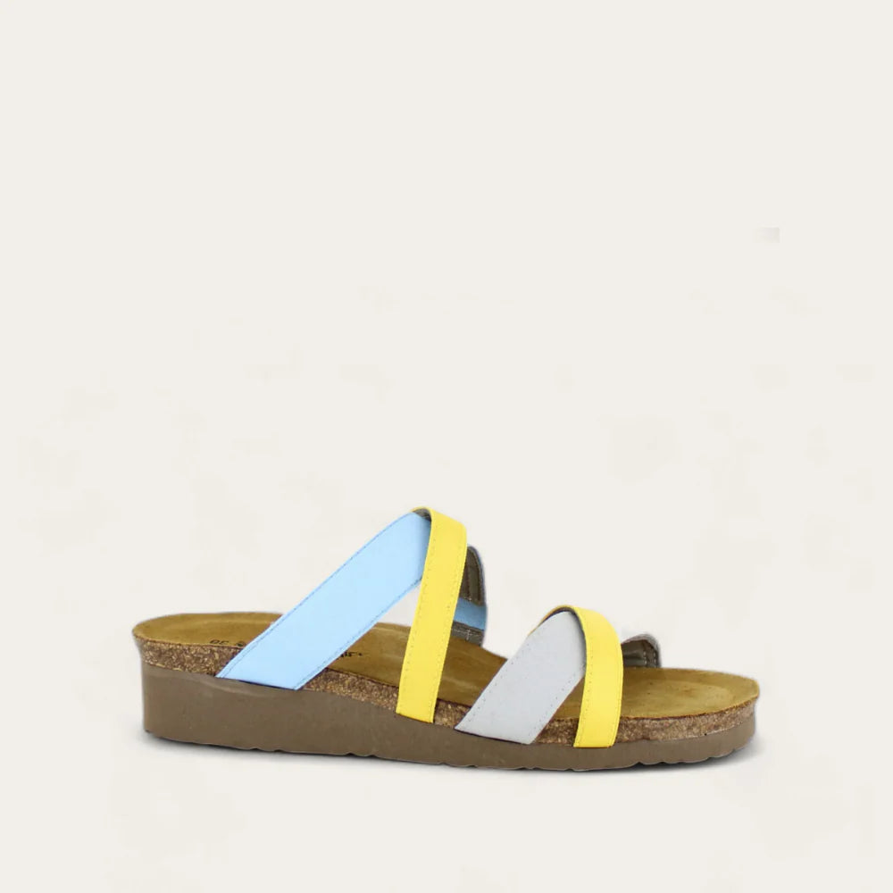 Naot Roxanna Yellow Gray Silver Stretch
