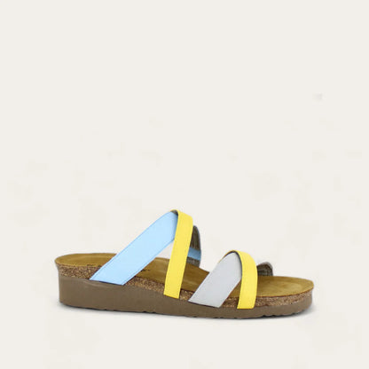 Naot Roxanna Yellow Gray Silver Stretch