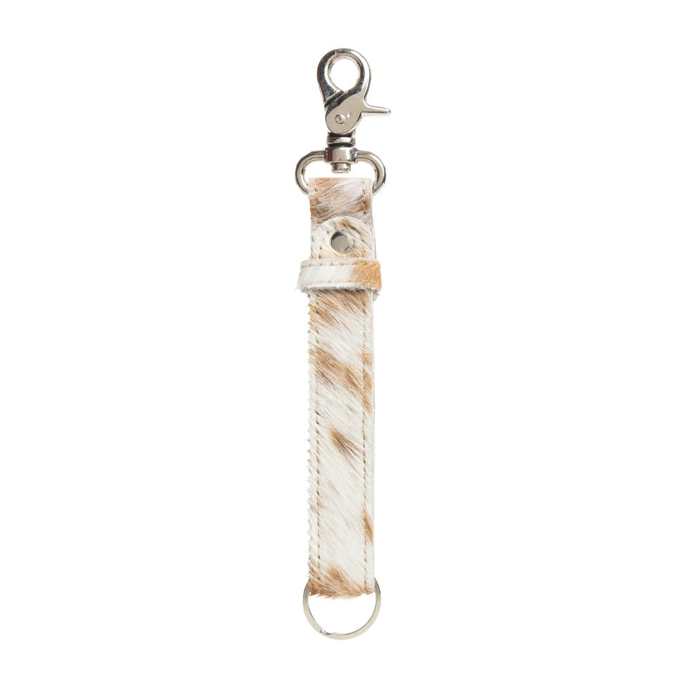 Myra Range Road Key Fob In Brown & White