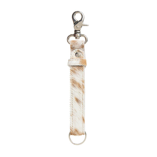 Myra Range Road Key Fob In Brown & White