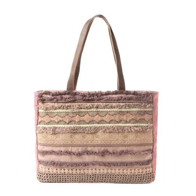 Myra Desert Lace & Fringe Weekender Bag