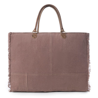 Myra Hide & Floral Print Weekender Bag