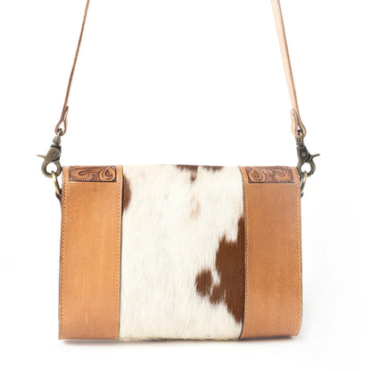 Myra Copper Charm Handtooled Earthen Hide & Whisper White