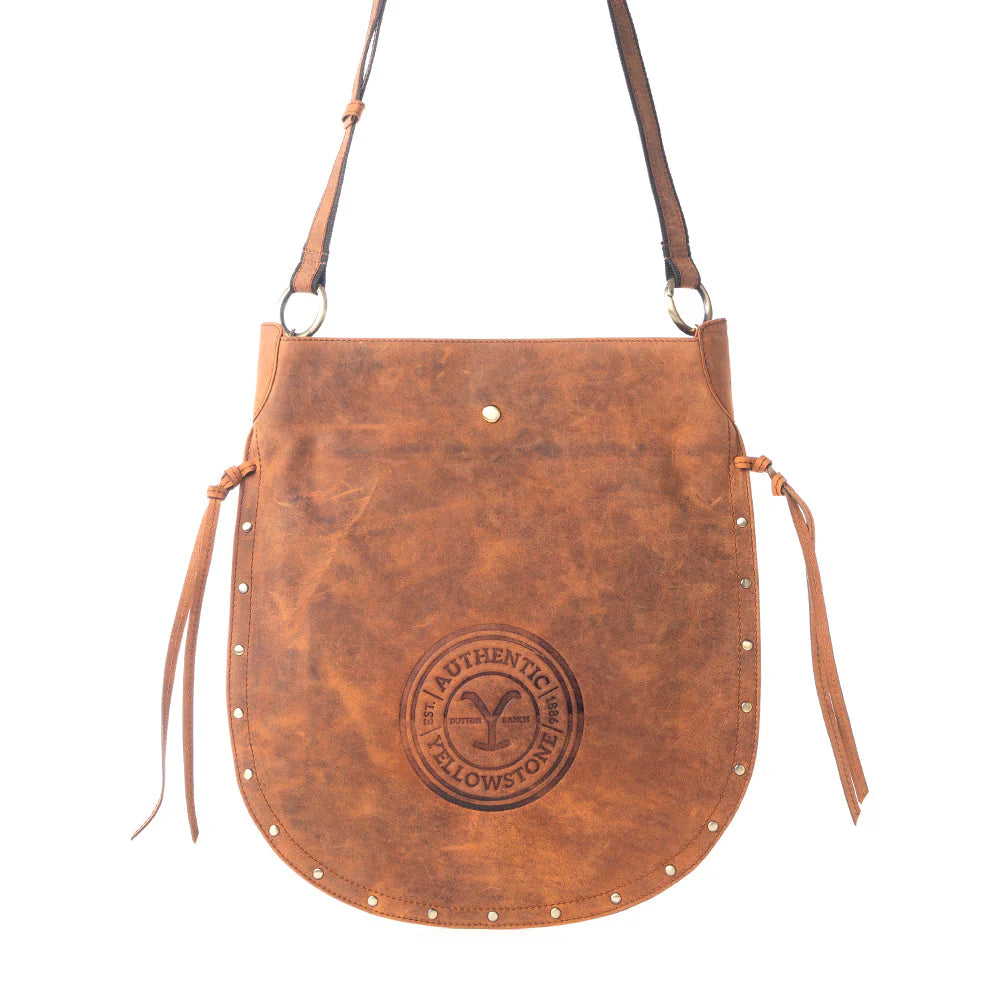 Myra Yellowstone Amber Frontier Studded Sling Bag