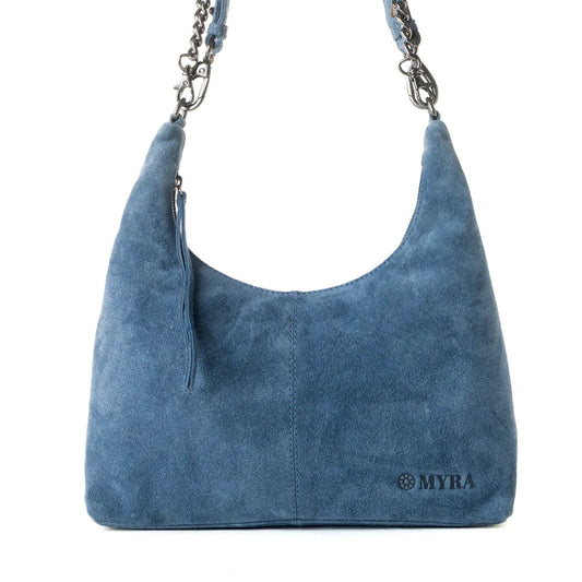 Myra Juniper Trail Suede Bag Denim Blue