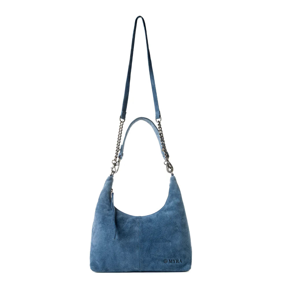 Myra Juniper Trail Suede Bag Denim Blue