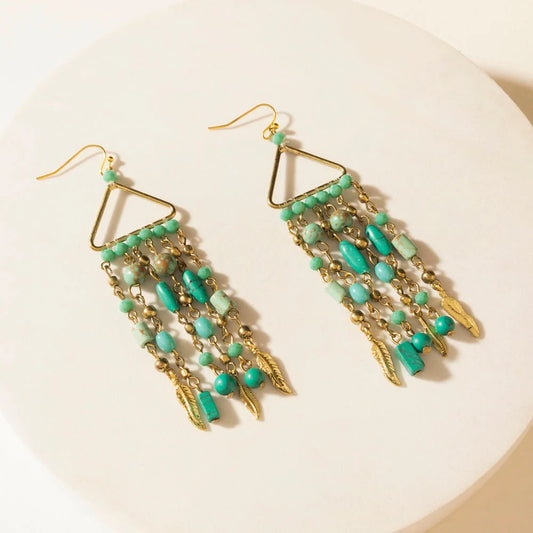 Myra Rio Grande Beaded Earrings Breezy Teal