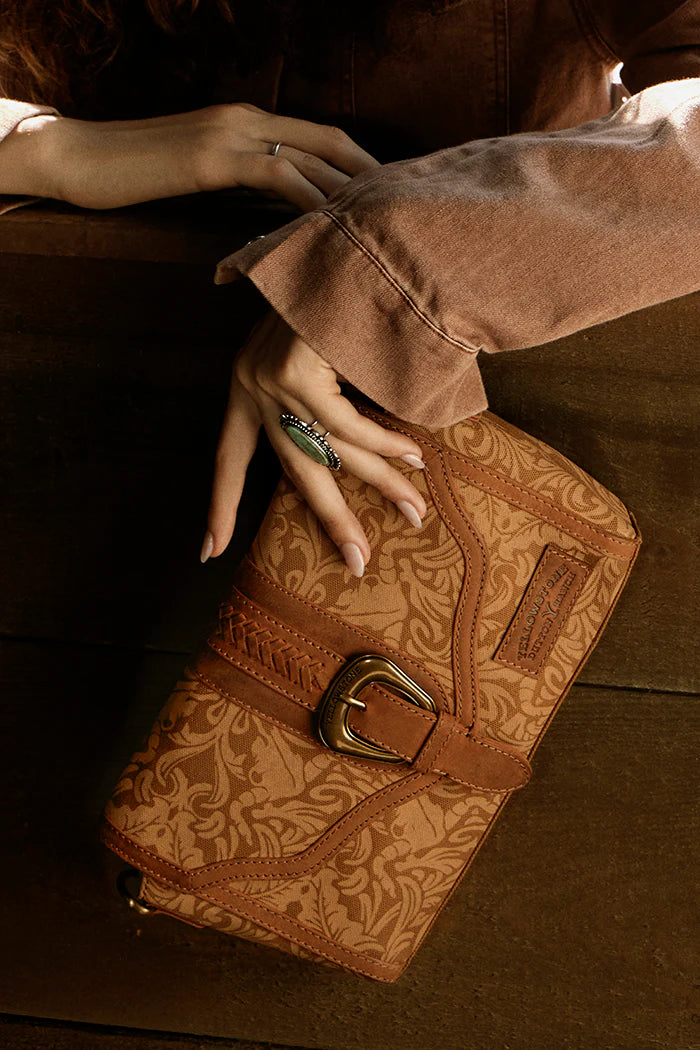 Myra Yellowstone Maverick Sky Crossbody With Buckle Amber