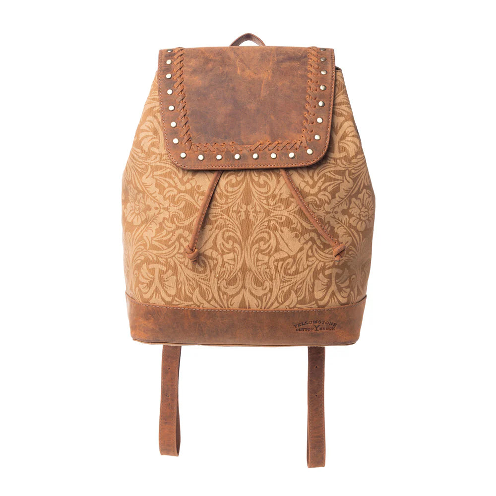 Myra Yellowstone Amber Sienna Drawstring Backpack