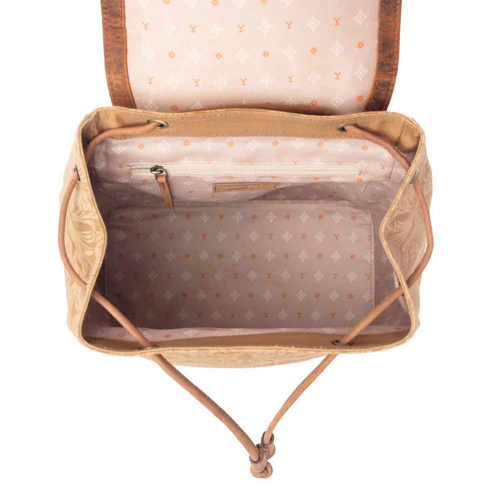 Myra Yellowstone Amber Sienna Drawstring Backpack