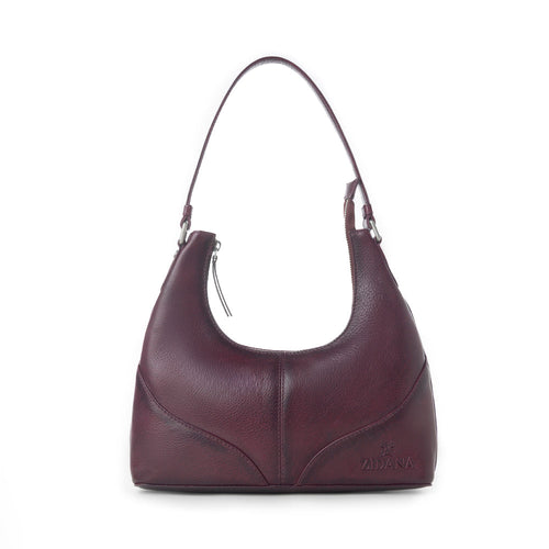 Myra Zidana Winchester Leather Shoulder Bag Saddle Rose