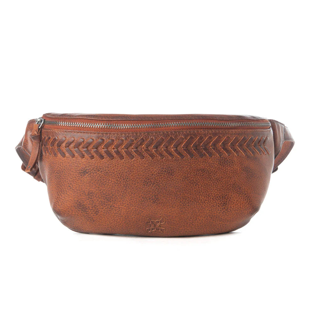 Myra Zidana Amarillo Handstitched Fanny Pack Crimson Storm