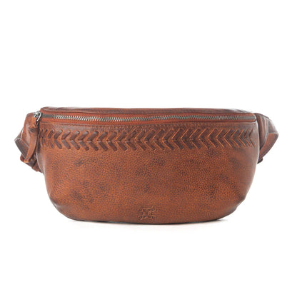 Myra Zidana Amarillo Handstitched Fanny Pack Crimson Storm
