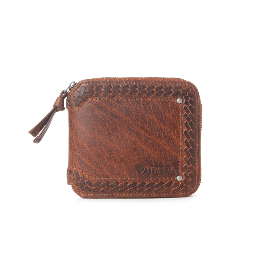 Myra Zidana Dante Mens Veg Tanned Leather Wallet In Si