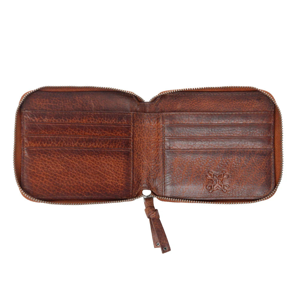 Myra Zidana Dante Mens Veg Tanned Leather Wallet In Si